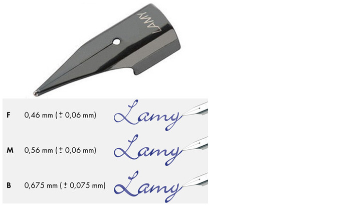 Lamy Fountain pen nib, Parts series Black Z50 (Regular sizes)