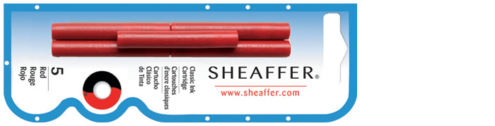 Cartouche d'encre Sheaffer, série Recharge & encre Encre rouge