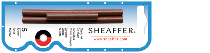 Sheaffer Ink cartridge, Refill & ink series Brown ink
