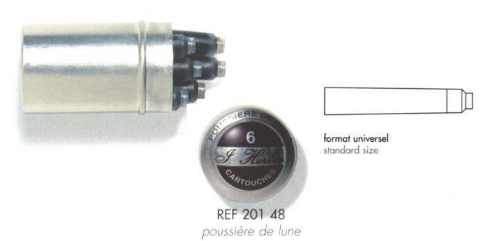 Cartouche d'encre J.Herbin , série La Perle des Encres Encre Violet (Poussière de lune)