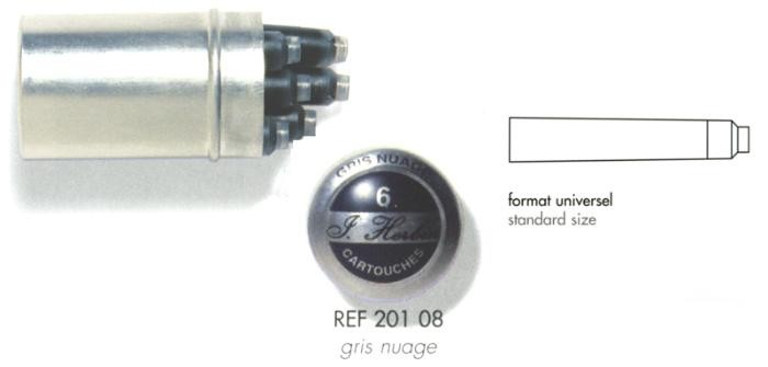 Cartouche d'encre J.Herbin , série La Perle des Encres Encre grise (Gris nuage)