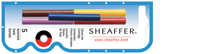 Cartouche d'encre Sheaffer, série Recharge & encre Multicolore