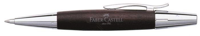 Faber-Castell Ballpoint pen, E-motion Wood/Chrome serie Dark brown
