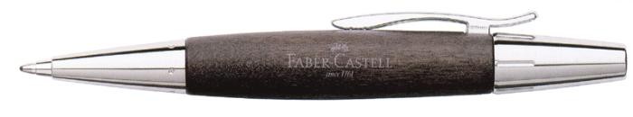 Stylo bille Faber-Castell, série E-motion Wood/Chrome Noir
