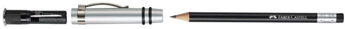 Crayon à mine en bois Faber-Castell, série Perfect pencil idea disign Noir